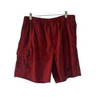 Hawaiian Men's Size Medium Red Board Swim Shorts Trunks Pockets