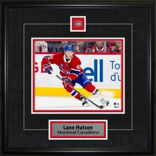 Lane Hutson Framed Pin & Plate Montreal Canadiens