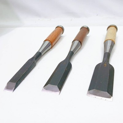 Japanese Chisels Nomi Yama-Tama 山玉 Blade 17-36mm set of 3 Woodwork Japan BG068