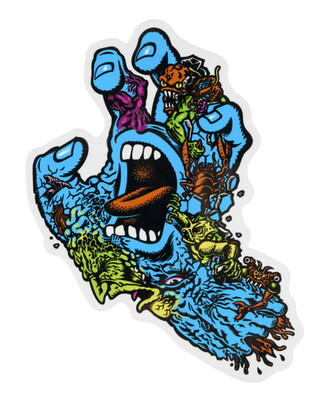 Santa Cruz Roskopp Screaming Hand Skateboard Sticker 5 inches