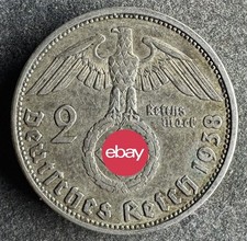 2 Reichsmark 1938 A Drittes Reich Hindenburg 8 g .625 Silber KM#93 K210326AC