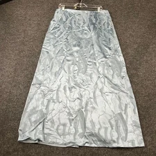 LAFAYETTE 148 Metallic A-Line Skirt Women's Size 8 Paper Blue