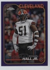 2024 Topps Chrome Rookies Purple Refractor 246/275 Michael Hall Jr #268 1cx4