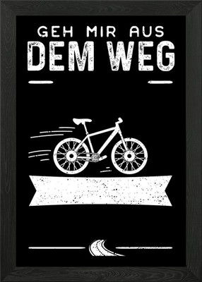 Geh Mir Aus Dem Weg Framed Wall Art Poster Canvas Print Picture