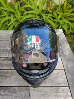 AGV Motorcycle Helmet Black K5-Solid (Size Small 55-56)w/ Anti Fog Visor Insert