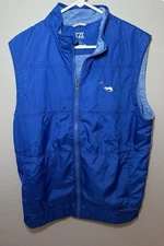 Cutter & Buck Men’s Sz Large Blue Lightweight Dry Tec Zip Up Golf Vest