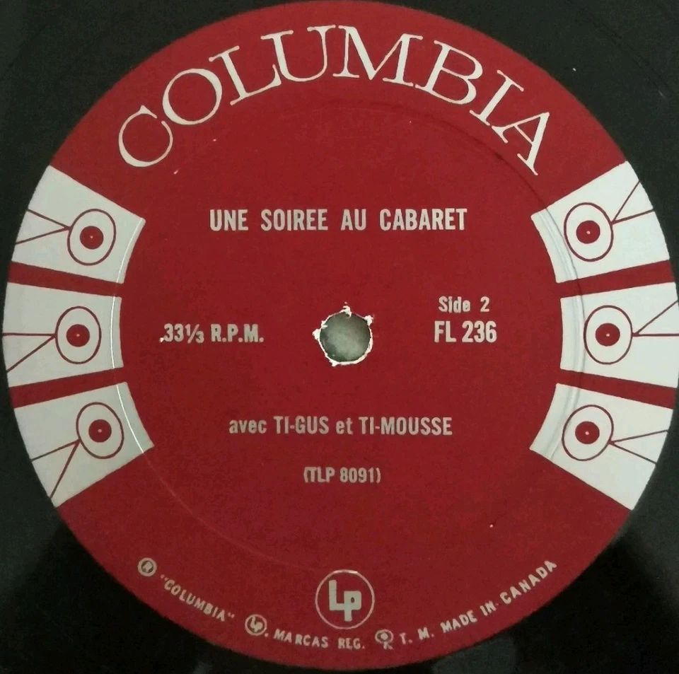 Vinyl LP Ti-Gus Et Ti-Mousse - Une Soiree Au Cabaret FL236 VG Canada Comedy - Image 4 of 4