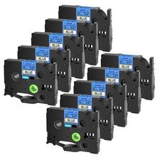 10PC Compatible Brother TZe531L1 Black On Starry Rainbow Blue Laser Label 1/2''