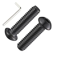 (30Pcs) 5/16-18 * 1 Button Head Socket Cap Bolts Screws, 304 Black Stainless ...