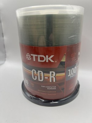 TDK CD-R 700MB 80 minute 100-Pack Writable Surface BRAND NEW FACTORY SEALED