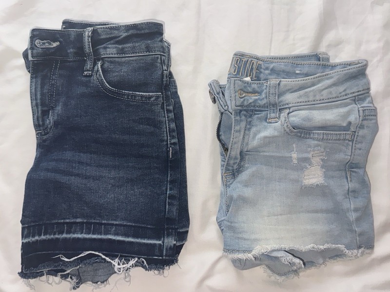 Lot Of 2 JUSTICE 12slim Jean Shorts