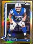2025 Topps Chrome Football Football Leather Gold Refractor Braden Smith #134