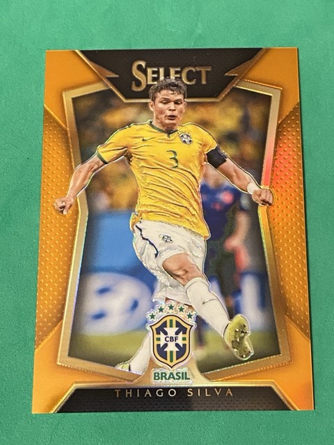 2015-16 Panini Select Soccer Thiago Silva Orange Prizm #58/149 Brasíl