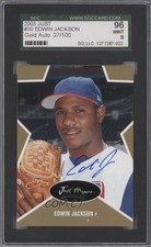 2003 Just Minors Stars Gold 27/100 Edwin Jackson #30 SGC 9 MINT Auto m5x
