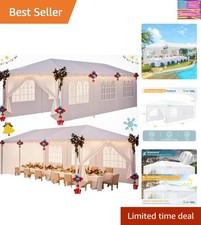 10x30 Party Tent with 8 Removable Sidewalls for Parties, Weddings, BBQ, Baby ...