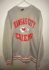 Ultra Game NFL Kansas City Chiefs Grey Crewneck Sweatshirt Men  s XL