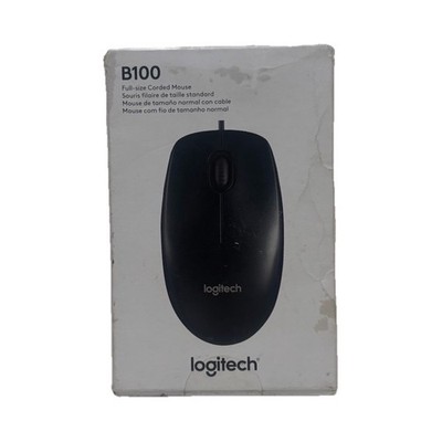 Logitech B100 Wired Optical Mouse USB Scroll Wheel 800 DPI Black 910-001439