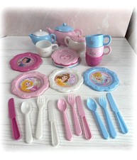 Disney Princess 28 pc Dinnerware Tea Party Set Multicolor Belle Cinderella Ariel