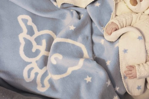 Kuscheldecke Sanosoft Lovely Baby 75x100cm - Made in Germany - Öko-Tex 100 - GRS