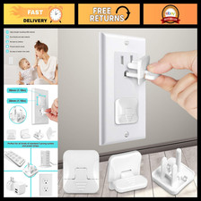 55 Pack Outlet Covers with Hidden Pull Handle - Baby Proofing Electrical Socket