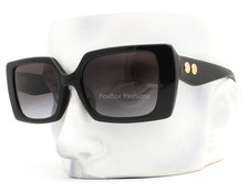 Coach Sunglasses Polished Black Gold Logo HC8409U 50023C with Case