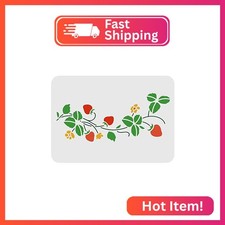 FINGERINSPIRE Strawberry Border Stencil - 11.7x8.3inch Reusable Vines Flower S