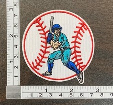 Baseball Player  Baseball Embroidered Iron On Patch