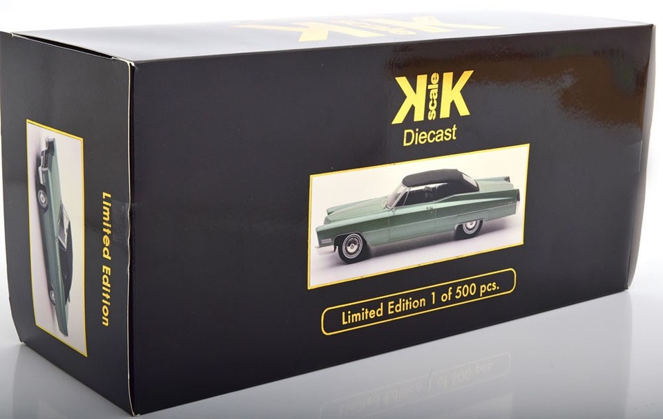 Cadillac DeVille Cabriolet 1967 - Miniature 1:18 KK-Scale - Verte - Métal