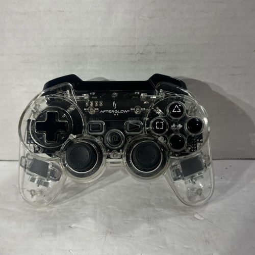 PDP Afterglow PS3 Wireless Controller - Clear/Black 064-015T No Dongle