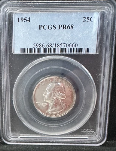 1954  PCGS PR68 WASHINGTON QUARTER