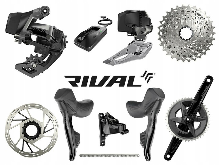 SRAM Rival eTap AXS Road Groupset 2x12 a Crankset 172.5 mm 46/33T