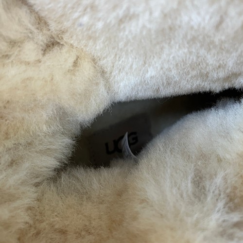 UGG Boots Sz 8 Bodie Brown Waterproof Fold Over Buckle Suede Faux Fur Cozy - Picture 11 of 15