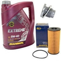 MotoröL ÖLfilter SH4053P Set 5W40 5 Liter + ÖLablassschraube FüR Opel Movano