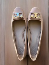 Tory Burch Gigi Ballet Flats/Shoes/Slides BEIGE Size 8M Used