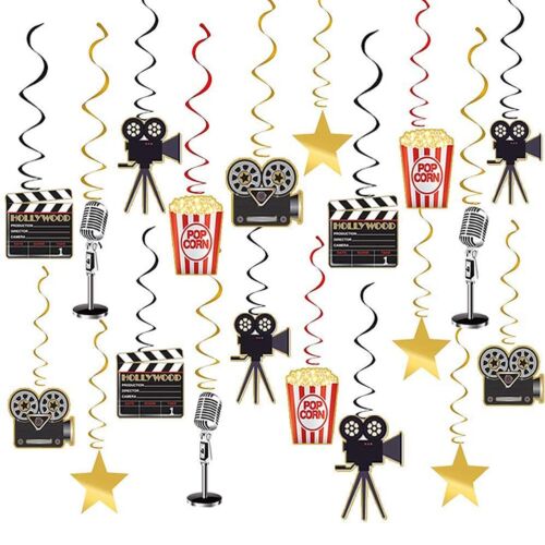 Movie Night Party Supplies Hanging Decorations - 30pcs Hollywood Movie Theme ...