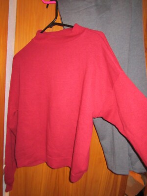 Warm Jogging/Sweat Suit - Brick Red/Graphite Grey - HANES HER WAY - USA - Size S/M