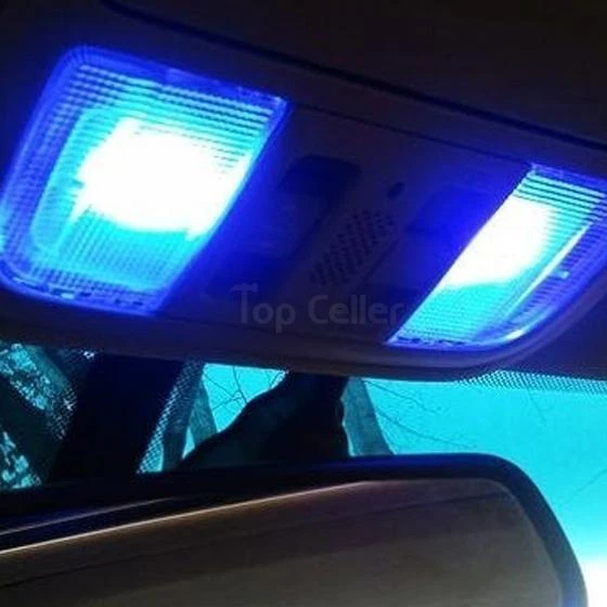 2 peças azul 16-SMD LED 31mm mapa cúpula festão interior substituir lâmpadas 12V - Imagem 2 de 4