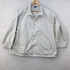 Vintage Koret Luxury Design Beige Polyester Cotton Jacket Women Size Uk Large