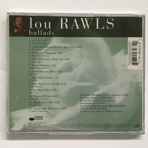 Lou Rawls Ballads Blue Note CDP 7243 56689 2 0 1997 NEW - Picture 2 of 2