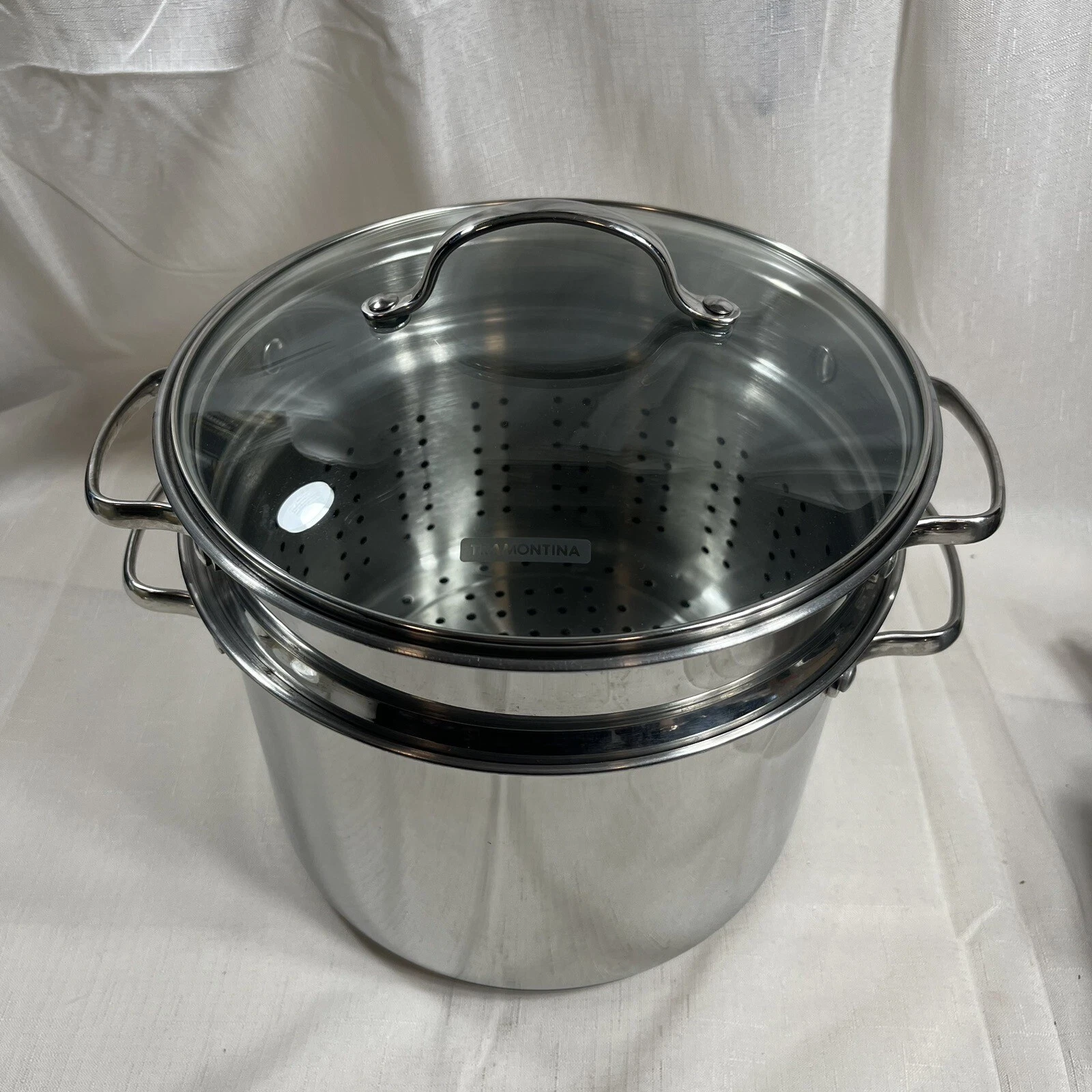 Tramontina 3 Pc 8 Quart Stainless Steel Steamer Multi-Cooker See Description