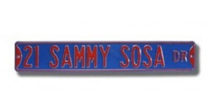 MLB Players Choice Sammy Sosa Drive Metal Street Sign Chicago Cubs 36”x6”