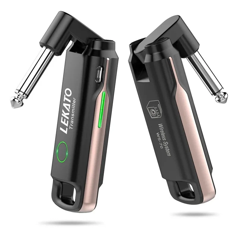 BRANDED Guitar Wireless System Rechargeable Wireless Guitars Tx/Rx Bass Jack Lead WS-70