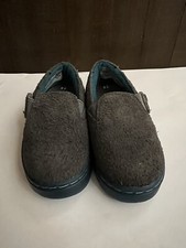 Toms Unisex Toddler T4 Gray Suede Like w/ Blue Sole Slip On Toddler sz 4
