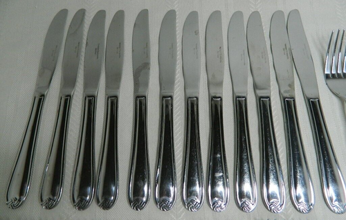 Hampton Silversmiths Stainless Flatware 64 pc 12 Place Settings+4pc Serving Set - Picture 2 of 16