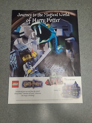 Harry Potter Lego Chamber Of Secrets Vintage Print Ad 2004 8x11