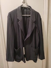 NEW Zara Man Two Button Blazer Pin Striped Gray Sport Coat Jacket Size 40