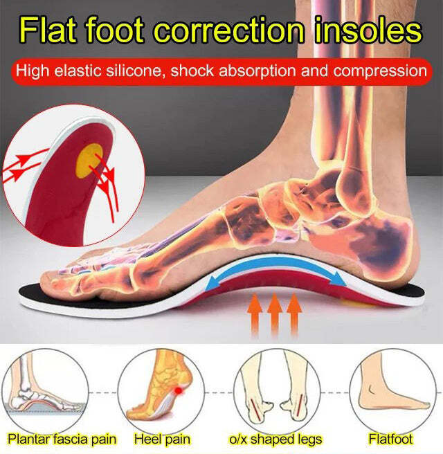 Orthotic Insoles for Arch Support Plantar Fasciitis Flat Feet Back