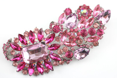 Pink Austrian Rhinestone Crystal Charming Bridal Wedding Brooch Pin PN 31406
