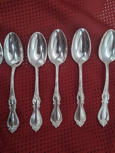 Towle Queen Elizabeth I 6 Sterling Silver Teaspoon Spoons 220 grams - Picture 3 of 12