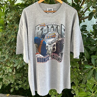 Vintage 1999 Denver Broncos Vs Atlanta Falcons Super Bowl XXXIII Shirt XXL